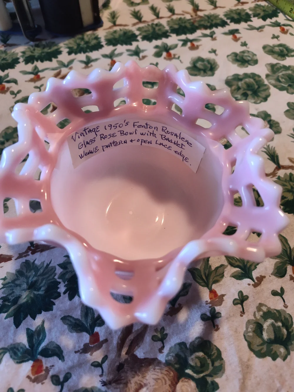 Fenton Pink Rosalina Ruffled Glass Bowl - Home Accents
